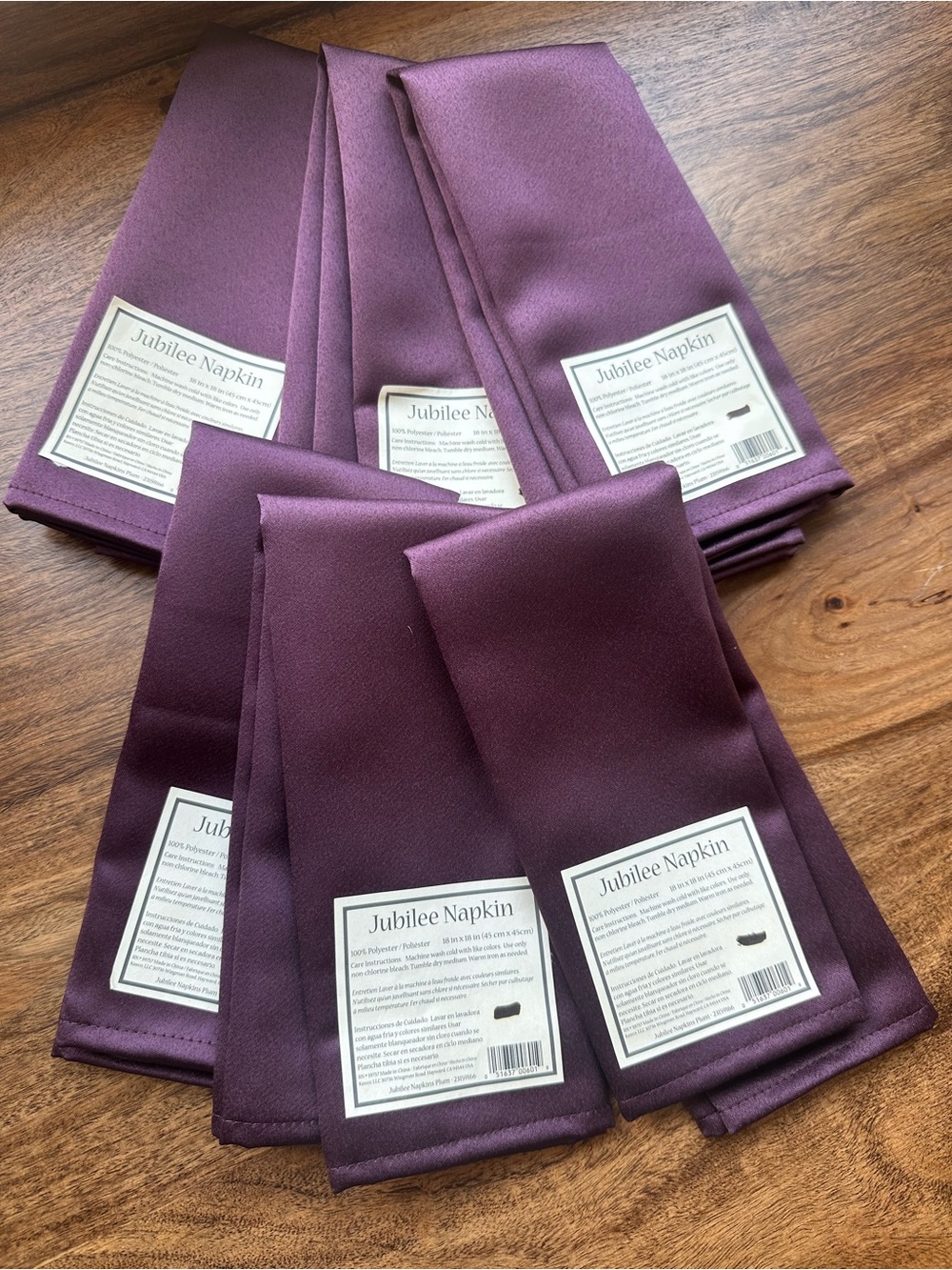 Bed Bath & Beyond Jubilee Napkins in Deep Plum
